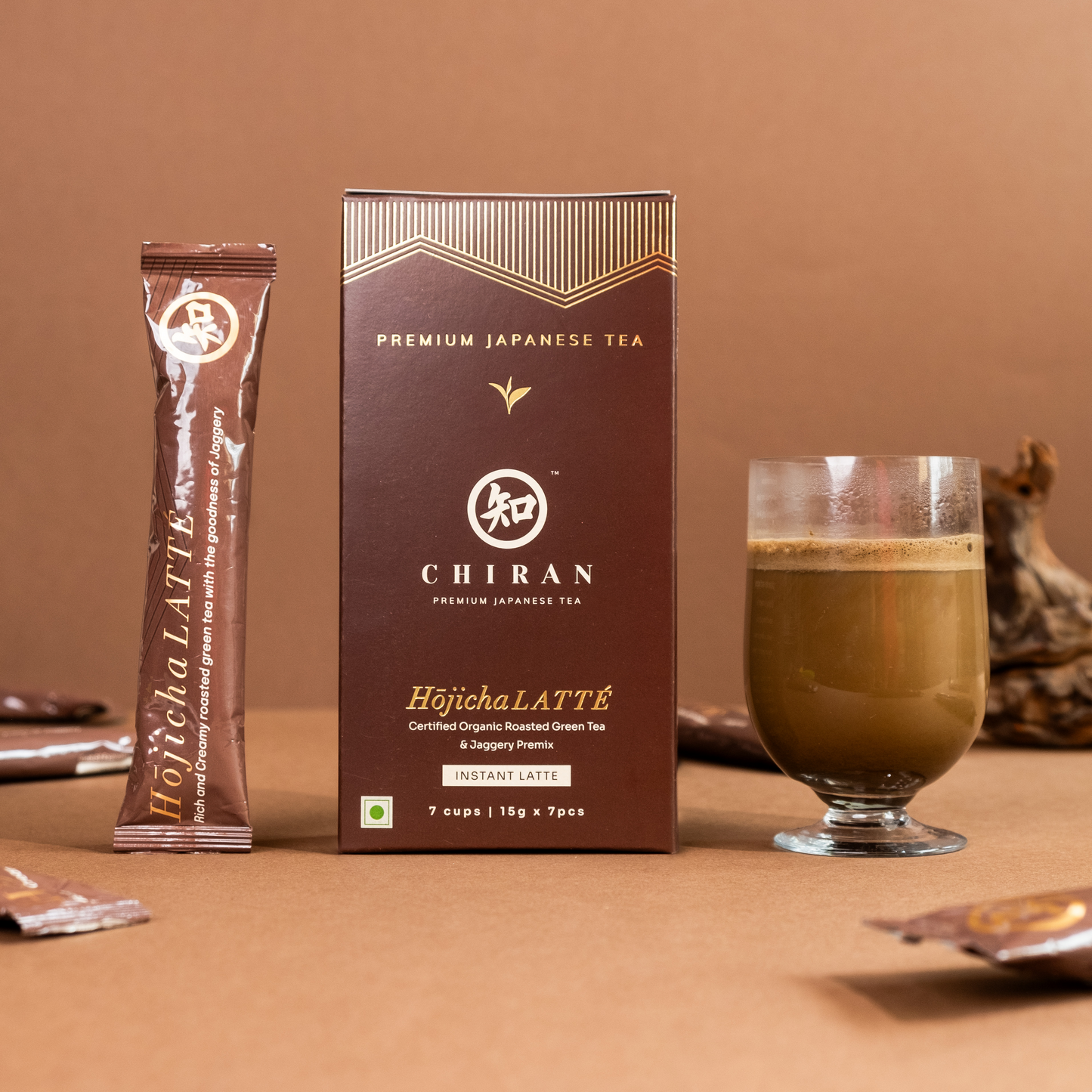 Chiran Instant Hojicha Latte Roasted Green Tea Latte | 7x15g Pack Instant Milk Tea - Chiran tea