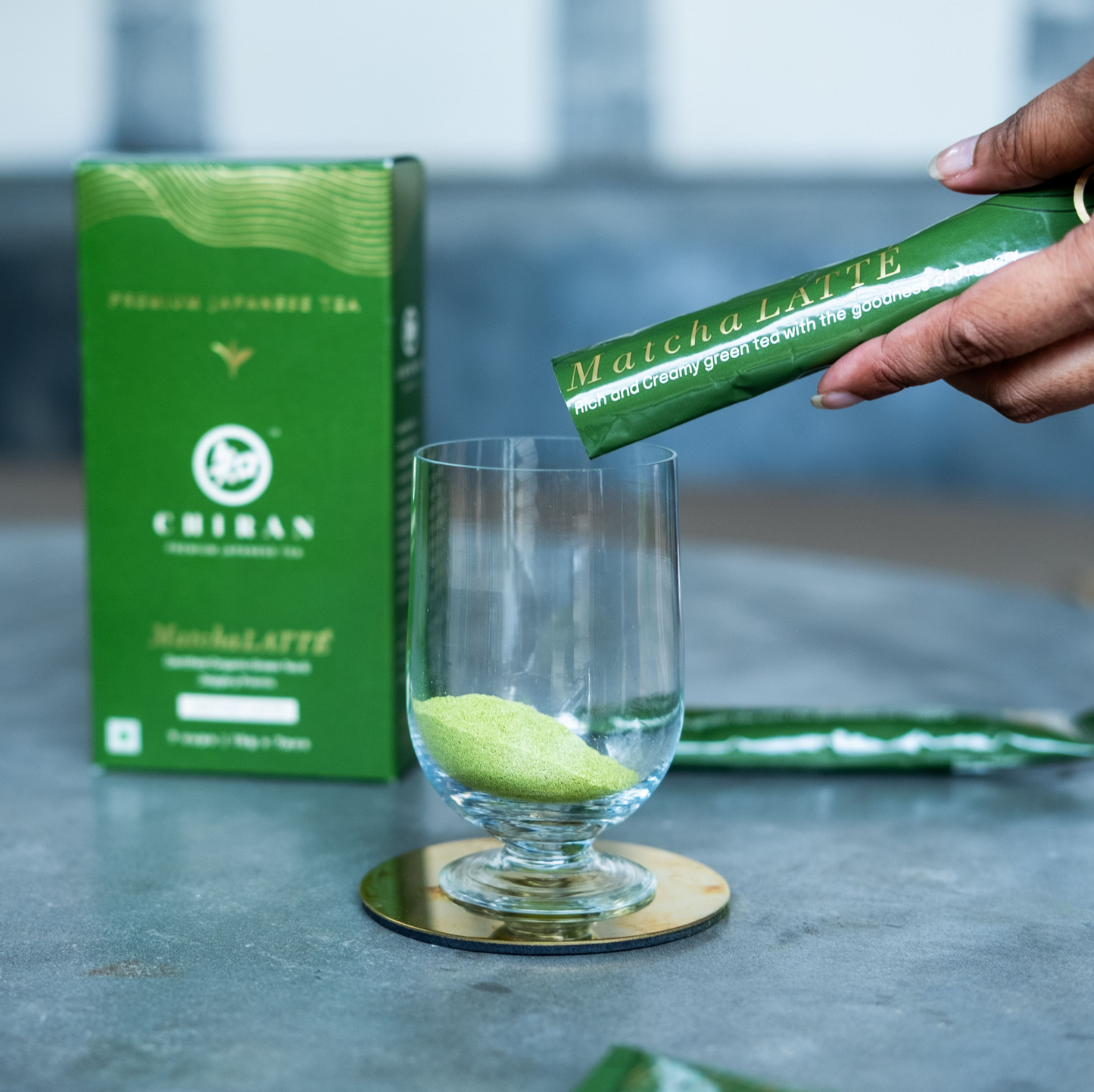 Chiran Instant Matcha Latte Premix | 7 x 15g | Refreshing Japanese Matcha Latte Mix - Chiran tea